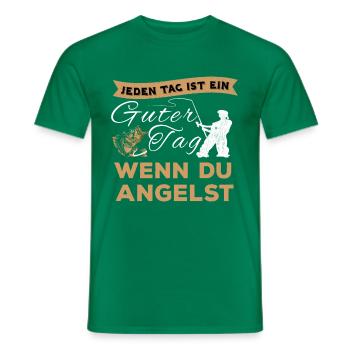 Jeden Tag Ist Ein Guter Tag - Hochseeangeln - Männer T-Shirt - Kelly Green - Vorne - AI Model Male 178 dark (178cm)