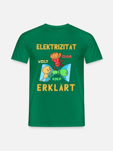 Elektrizität Erklärt - Elektriker - Männer T-Shirt - Kelly Green