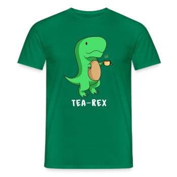 Tea Rex - Trex - Men's T-Shirt - kelly green - Front - AI Model Male 178 dark (178cm)