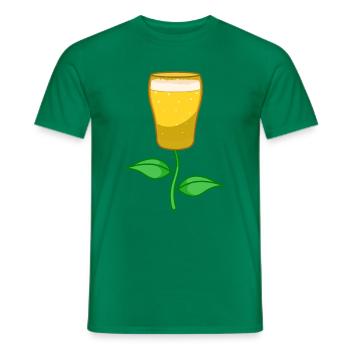 Beer tulip - craft beer - Men's T-Shirt - kelly green - Front - AI Model Male 178 dark (178cm)