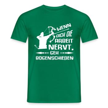 Umriss Eines Bogenschützen - Archery - Männer T-Shirt - Kelly Green - Vorne - AI Model Male 178 dark (178cm)