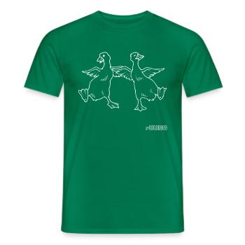 Dancing Duck - Men's T-Shirt - kelly green - Front - AI Model Male 178 dark (178cm)