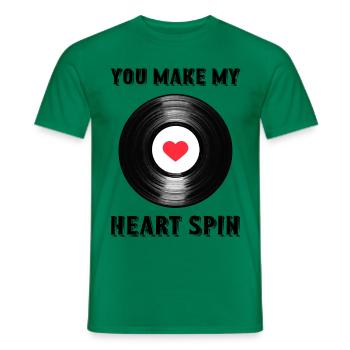 Enregistrement / Vinyle - T-shirt homme - vert - Devant - AI Model Male 178 dark (178cm)