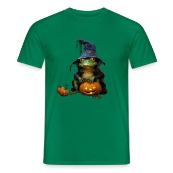 Halloween Frosch - Männer T-Shirt - Kelly Green - Vorne - AI Model Male 178 dark (178cm)