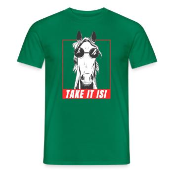 Isländer Spruch Take It Isi I Pferde Reiten - Männer T-Shirt - Kelly Green - Vorne - AI Model Male 178 dark (178cm)