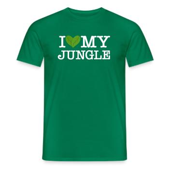 I love my Jungle J'aime mon jardin Plantes - T-shirt homme - vert - Devant - AI Model Male 178 dark (178cm)