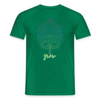 Monstera Yoga Meditation Monstera Leaf - Men's T-Shirt - kelly green - Front - AI Model Male 178 dark (178cm)
