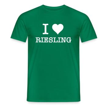 I Love Riesling Wine Wine Spritzer - Men's T-Shirt - kelly green - Front - AI Model Male 178 dark (178cm)