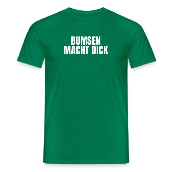 Bumsen macht Dick Feinkost Gewölbe Bierbauch - Männer T-Shirt - Kelly Green - Vorne - AI Model Male 178 dark (178cm)