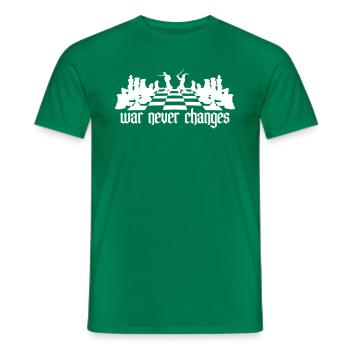Échiquier Combat Pièces d'échecs - T-shirt homme - vert - Devant - AI Model Male 178 dark (178cm)