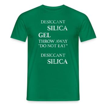 Gel de silice déshydratant Meme Ne pas manger de - T-shirt homme - vert - Devant - AI Model Male 178 dark (178cm)