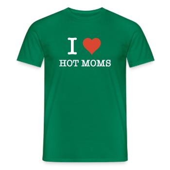 I Love Hot Moms - Männer T-Shirt - Kelly Green - Vorne - AI Model Male 178 dark (178cm)