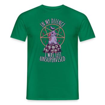 Funny Hell mignon pentagram goth grunge - T-shirt homme - vert - Devant - AI Model Male 178 dark (178cm)