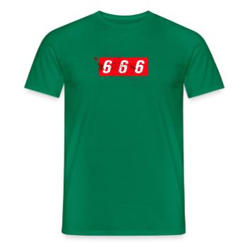 666 Signe satanique Witchcraft Sorcière gothique - T-shirt homme - vert - Devant - AI Model Male 178 dark (178cm)