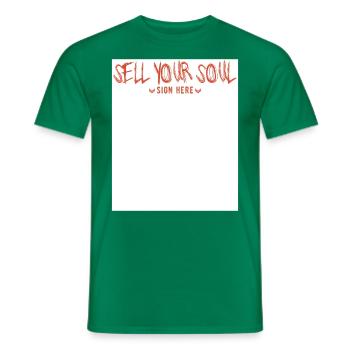 Signez ma chemise Vendez votre âme Costume - T-shirt homme - vert - Devant - AI Model Male 178 dark (178cm)