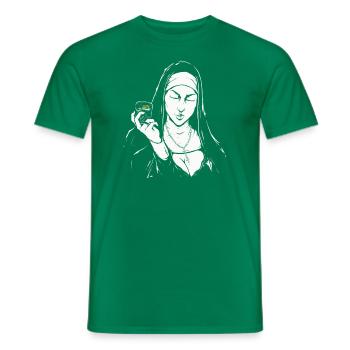 Gin Saying Forgive Me Father For I Have Ginned - Men's T-Shirt - kelly green - Front - AI Model Male 178 dark (178cm)