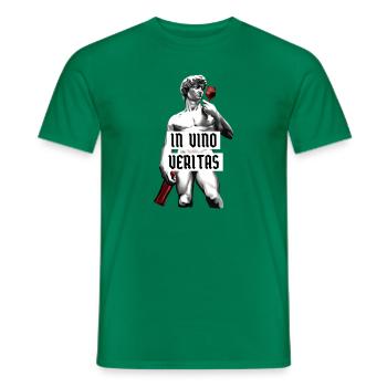 Wine Wine Lover In Vino Veritas Wine - Men's T-Shirt - kelly green - Front - AI Model Male 178 dark (178cm)