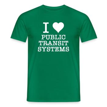 Anti Cars Infrastructure durable & transports - T-shirt homme - vert - Devant - AI Model Male 178 dark (178cm)