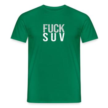 Anti Cars Anti SUV Sustainable Urban Transport - Men's T-Shirt - kelly green - Front - AI Model Male 178 dark (178cm)