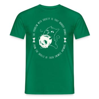 Trink aus dem Schädel deiner Feinde Falsche - Männer T-Shirt - Kelly Green - Vorne - AI Model Male 178 dark (178cm)