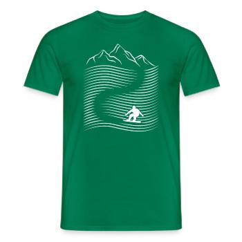 Alpine Mountains Snowboarding Alps Slope Snowboard - Men's T-Shirt - kelly green - Front - AI Model Male 178 dark (178cm)