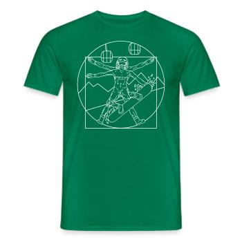 Snowboarding Piste Berge Lustiges Snowboard - Männer T-Shirt - Kelly Green - Vorne - AI Model Male 178 dark (178cm)