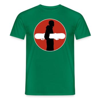 Alpine Mountains Snowboarding Alps Slope Snowboard - Men's T-Shirt - kelly green - Front - AI Model Male 178 dark (178cm)