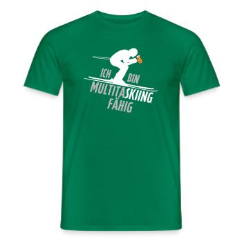 Ich bin Multitaskiing Fähig Apres Ski - Männer T-Shirt - Kelly Green - Vorne - AI Model Male 178 dark (178cm)