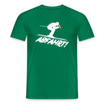 Ski Piste Abfahrt Bier Berge & Apres Ski - Männer T-Shirt - Kelly Green - Vorne - AI Model Male 178 dark (178cm)