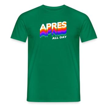 Après all day Apres Ski party - Männer T-Shirt - Kelly Green - Vorne - AI Model Male 178 dark (178cm)