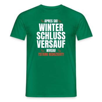 Apre Ski Party Promille Winter Saufen - Männer T-Shirt - Kelly Green - Vorne - AI Model Male 178 dark (178cm)