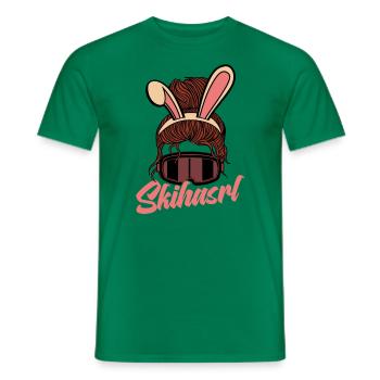Skihasrl Apres Ski Skihase Kostüm - Männer T-Shirt - Kelly Green - Vorne - AI Model Male 178 dark (178cm)