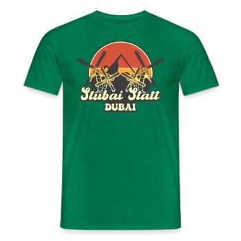Ski Stubai Stubaital Tyrol Alps skier - Men's T-Shirt - kelly green - Front - AI Model Male 178 dark (178cm)