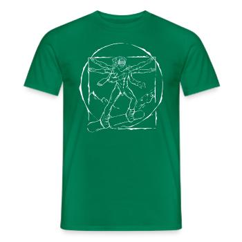 Cool snowboarder winter snow mountains snowboard - Men's T-Shirt - kelly green - Front - AI Model Male 178 dark (178cm)