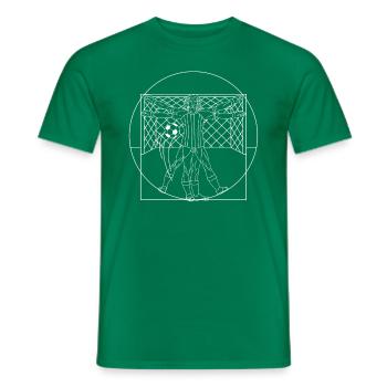 Gardien de but Joueur de football dans les buts - T-shirt homme - vert - Devant - AI Model Male 178 dark (178cm)