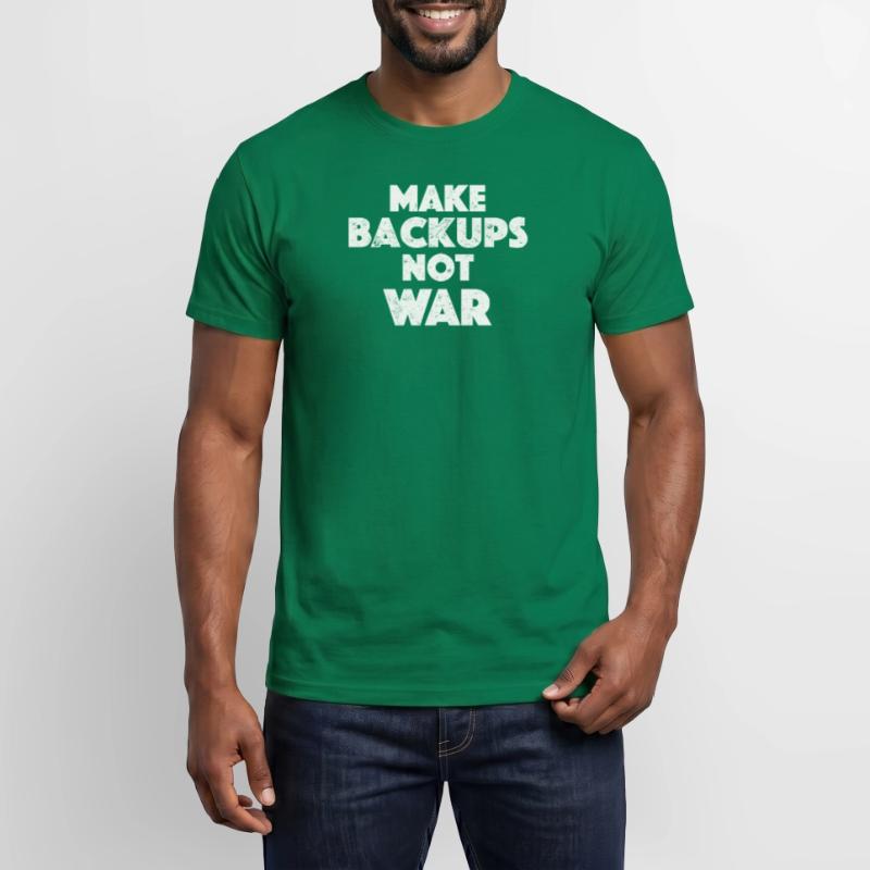 Admin Make Backups Data Backup IT Computer Men's T-shirt