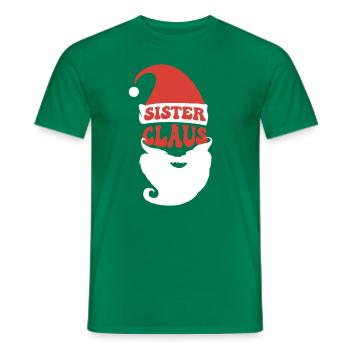 Soeur Noël Costume de famille Santa Claus - T-shirt homme - vert - Devant - AI Model Male 178 dark (178cm)