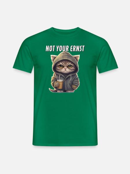 Lustige Denglisch Katze Not Your Ernst - Männer T-Shirt - Kelly Green