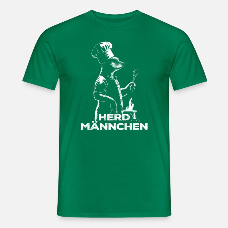 Herdmännchen Essen Kochen Lustiger Koch - Männer T-Shirt - Kelly Green
