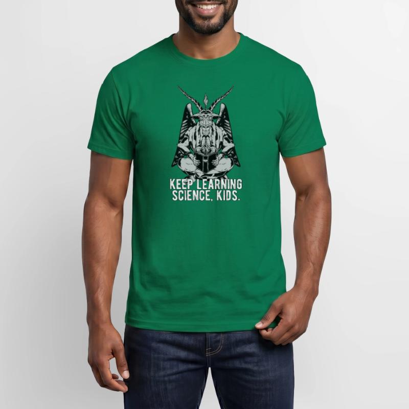 Baphomet Keep learning science Mème T-shirt homme