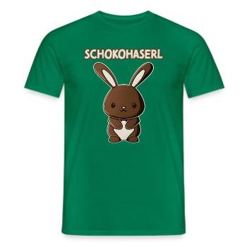 Schokohaserl Süßer Naschkatzen Oster-Schokohase - Männer T-Shirt - Kelly Green - Vorne - AI Model Male 178 dark (178cm)