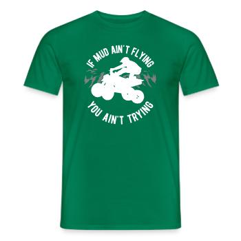 Si la boue ne vole pas, vous n'essayez pas Quad - T-shirt homme - vert - Devant - AI Model Male 178 dark (178cm)