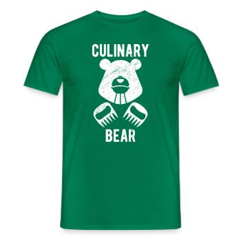 Cleverer kulinarischer Bär Grillen Design BBQ - Männer T-Shirt - Kelly Green - Vorne - AI Model Male 178 dark (178cm)
