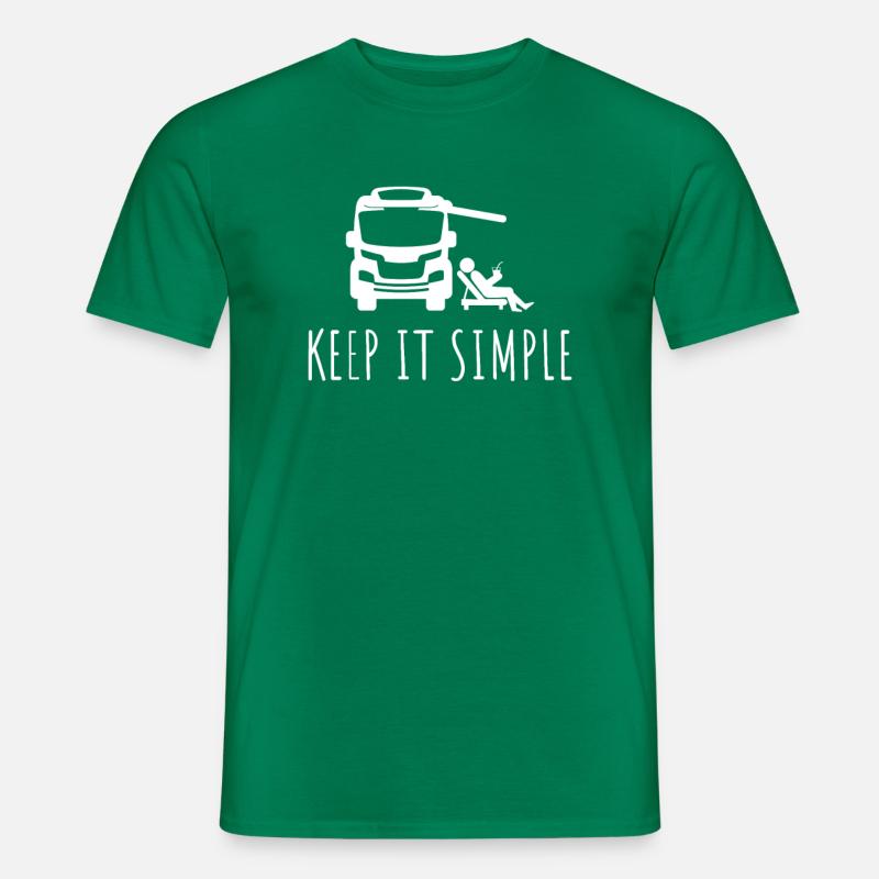 Camping Camping-car Keep it Simple Camping - T-shirt homme - vert