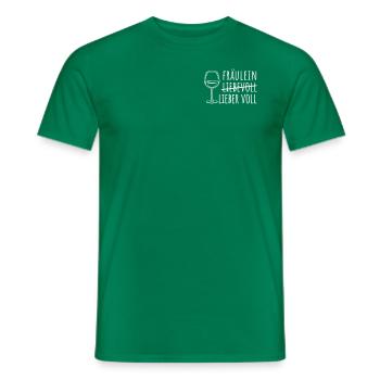 Fräulein Liebevoll Lieber Voll Wein - Männer T-Shirt - Kelly Green - Vorne - AI Model Male 178 dark (178cm)