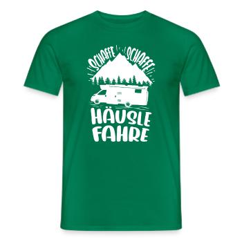 Campingplatz Wohnmobil Lustiges Camping - Männer T-Shirt - Kelly Green - Vorne - AI Model Male 178 dark (178cm)