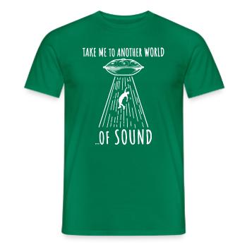Funny Handpan UFO Player Handpan - T-shirt homme - vert - Devant - AI Model Male 178 dark (178cm)