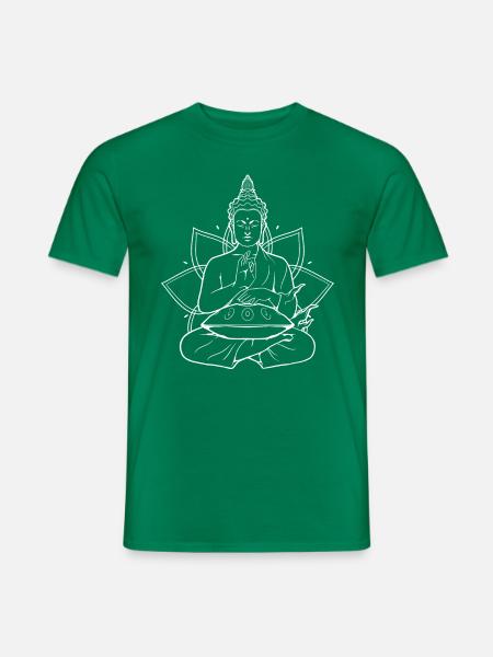 Handpan Buddha Spieler Spiritual Handpan - Männer T-Shirt - Kelly Green