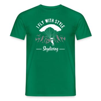 Lustiger Fallschirmspringer-Spruch Skydiver - Männer T-Shirt - Kelly Green - Vorne - AI Model Male 178 dark (178cm)