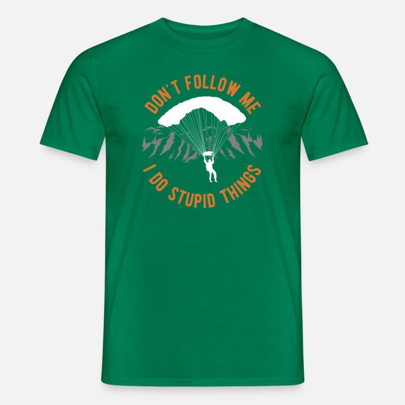 Lustiger Fallschirmspringer-Spruch Skydiver - Männer T-Shirt - Kelly Green